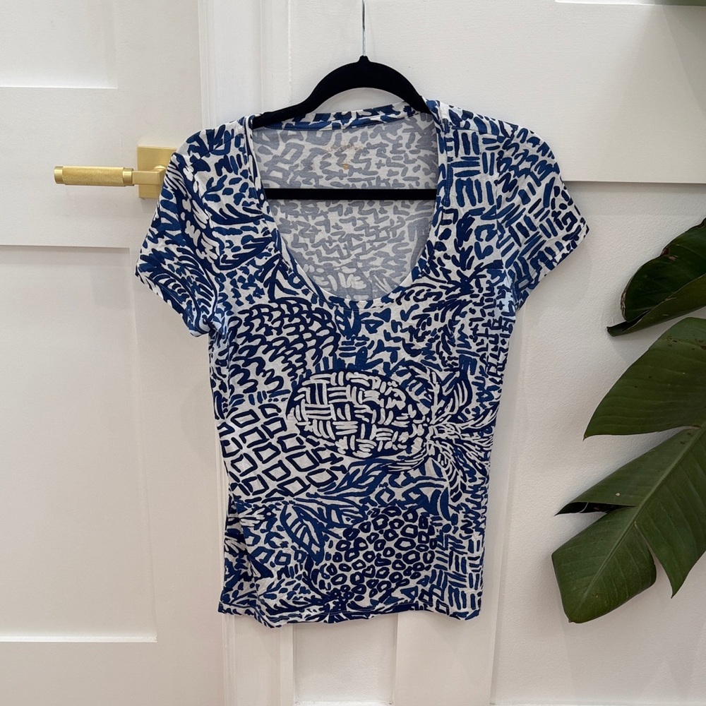 Lilly Pulitzer Dori Patterned Short Sleeve Tee